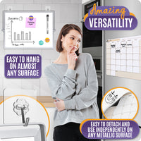 Thumbnail for Siantell Silver Magnetic White Board with Stand for Desktop